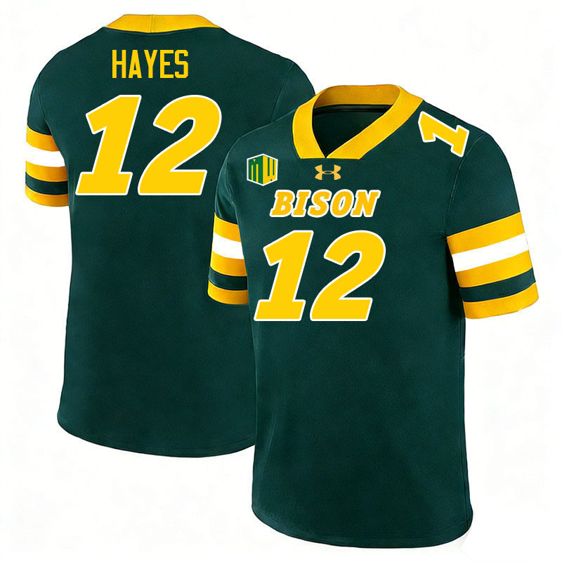 North Dakota State Bison #12 Nathan Hayes College Football Jerseys,Uniforms-Green